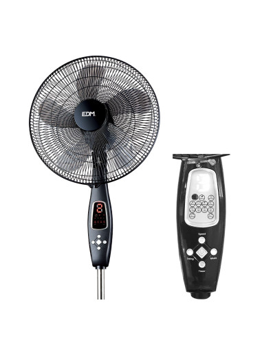 Ventilador de pie negro 45W con mando... Ventilador de pie negro 45W con mando...