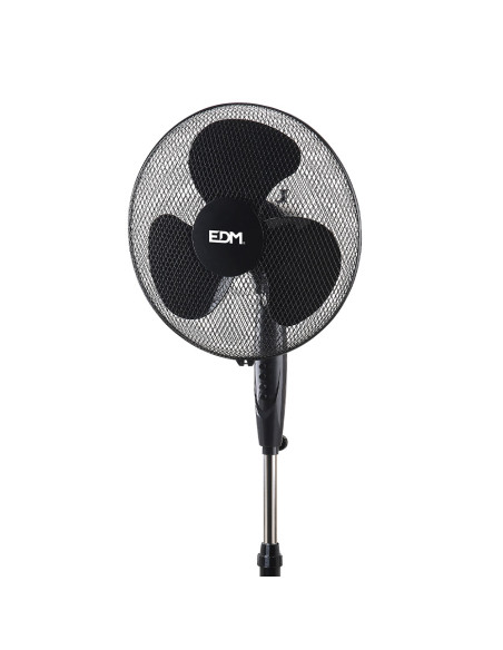 Ventilador de pie negro 45W altura regulable EDM