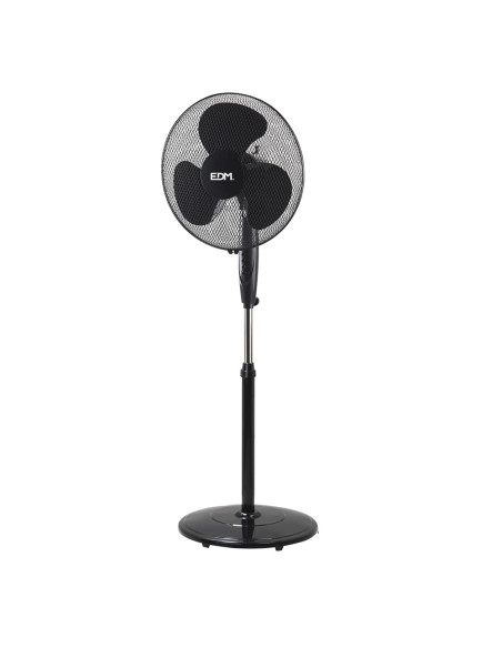 Ventilador de pie negro 45W altura regulable EDM