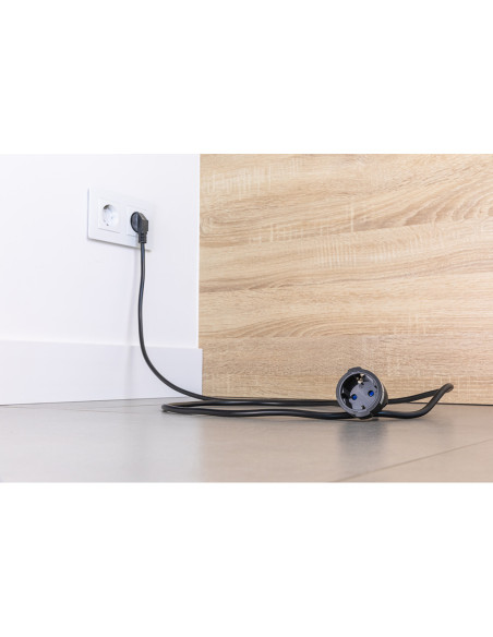 Prolongador 10mtrs con una toma 3x1.5mm negro EDM