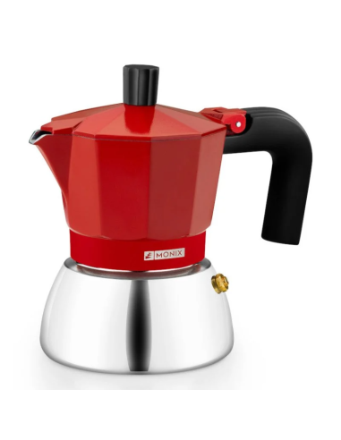 Cafetera italiana roja 6 tazas modelo...