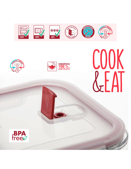 Taper cristal 370ml Cook & Eat Tatay