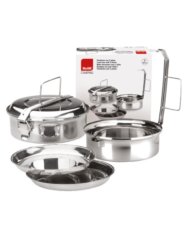 Fiambrera con platos inox Ibili