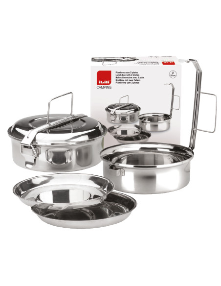 Fiambrera con platos inox Ibili
