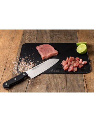 Cuchillo Santoku con alveolos 170mm... Cuchillo Santoku con alveolos 170mm...