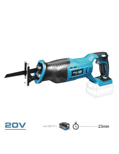 Sierra de sable 20v (sin bateria y cargador) 8,5x44x15.5cm koma tools pro series battery 2