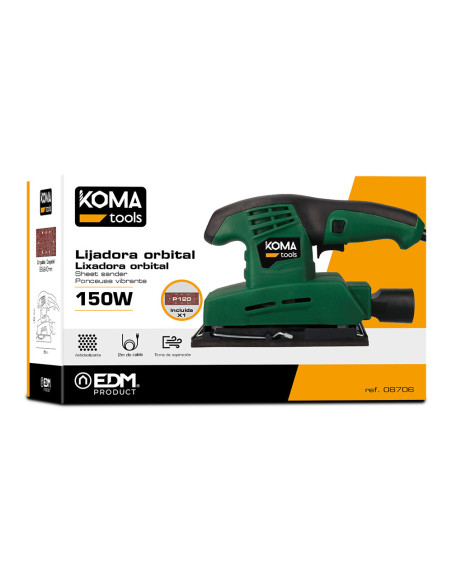 Lijadora orbital 150W Koma Tools